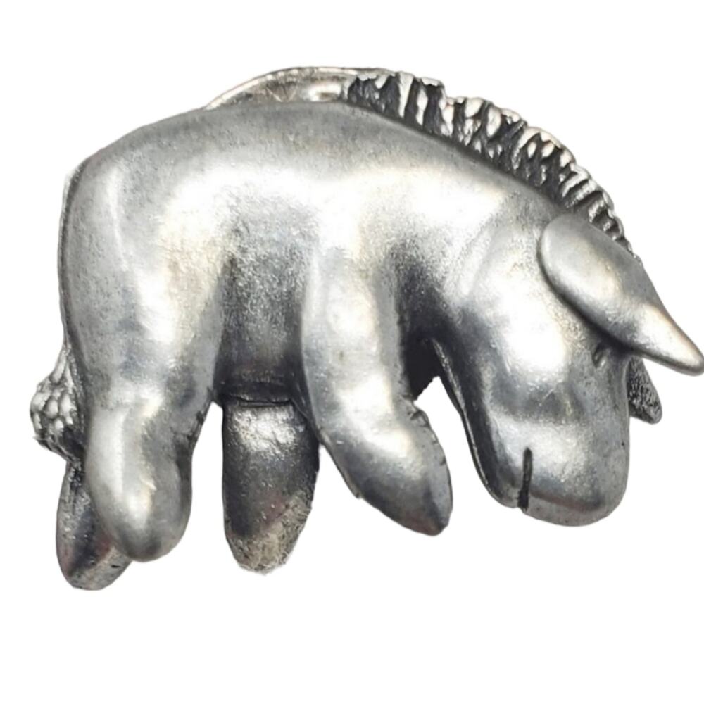Disney Classic Winnie the Pooh Eeyore Silver Brooch VTG